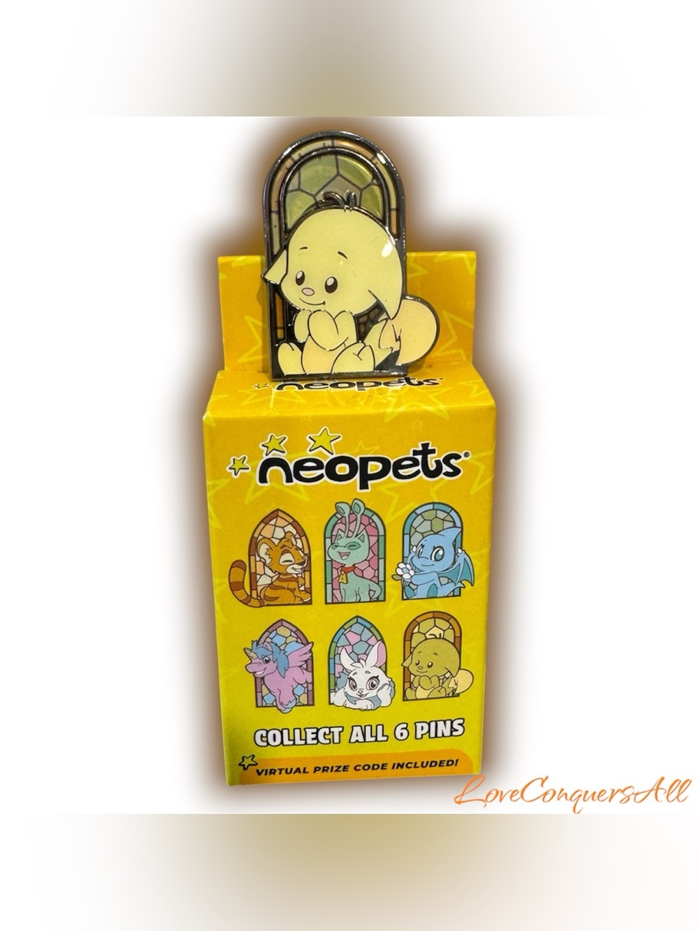 Neopets Stained Glass Kacheek Enamel Pin